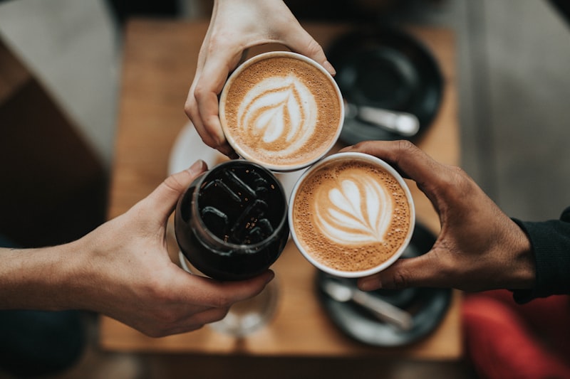 Latte on the counter